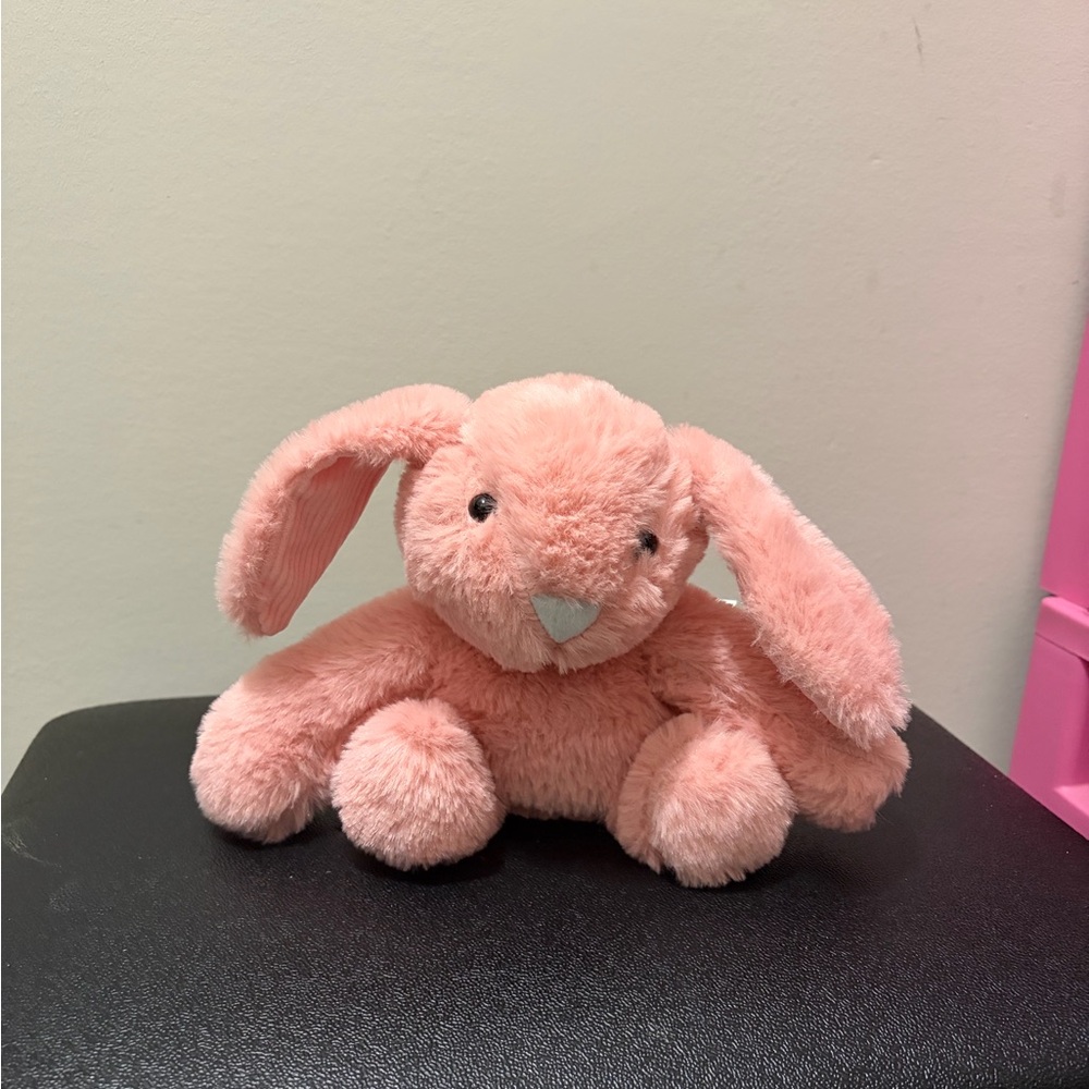 Plush Pink Bunny Stuffed Animal - Soft Cuddly Comfort Toy